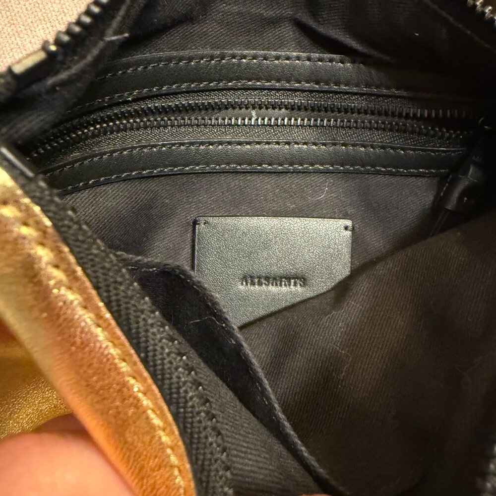 AllSaints Eve Crossbody Bag in Gold - Picture 4 of 5